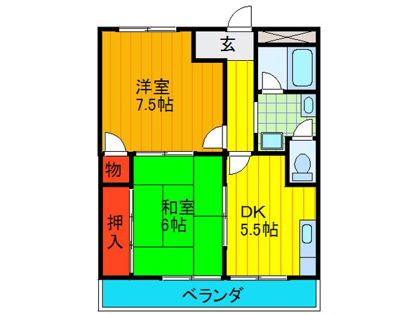 大西マンションの物件間取画像